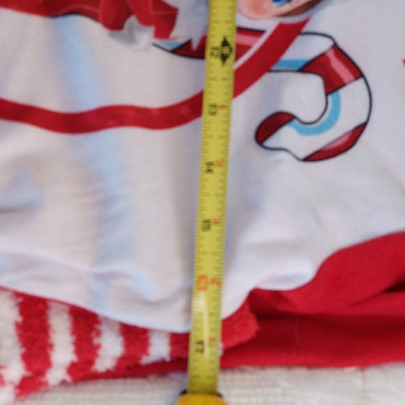 SOLDXMas Elf OnThe Shelf SZ LG 12/14 Unisex PJ Set Top Bottom & Socks NEW W/TAGS - Picture 7 of 16